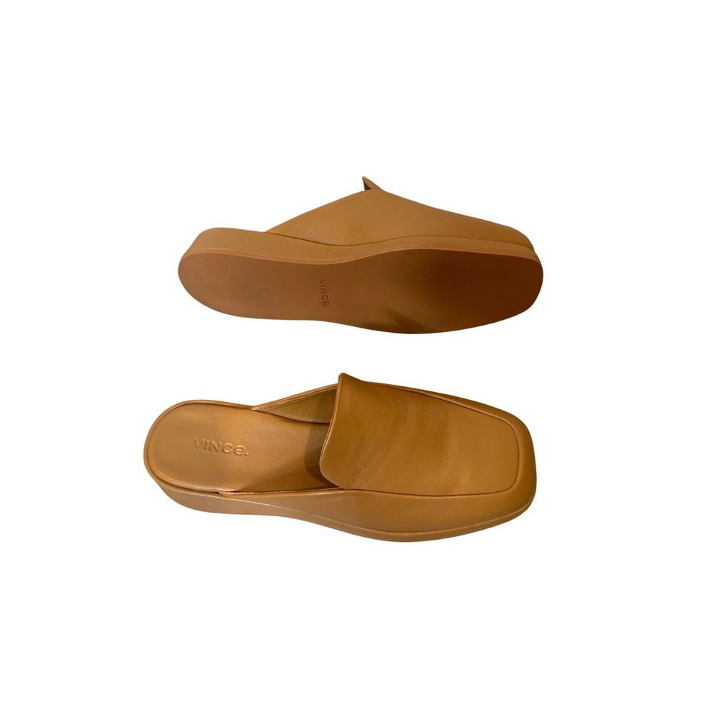 Vince Womens Raquel Leather Square Toe Platform Mules Slip On Shoes Size 7M‎ 37
